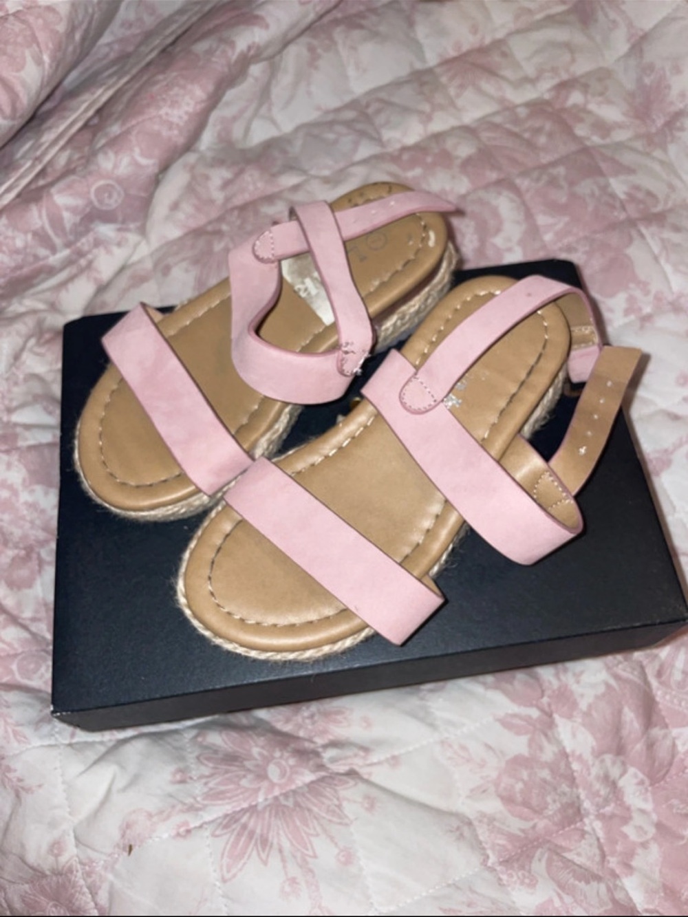 Toddler Pink Strappy Espadrille Sandals